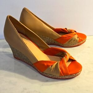 Cole Haan Ava Open Toe Wedge Heel Shoes 7.5
